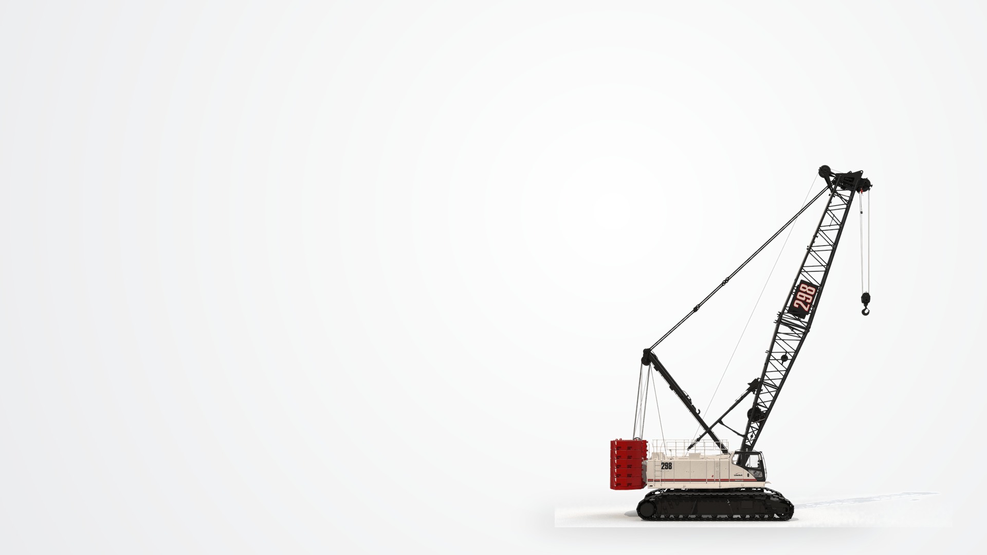 Link-Belt 298 Series 2 lattice crawler crane on a jobsite