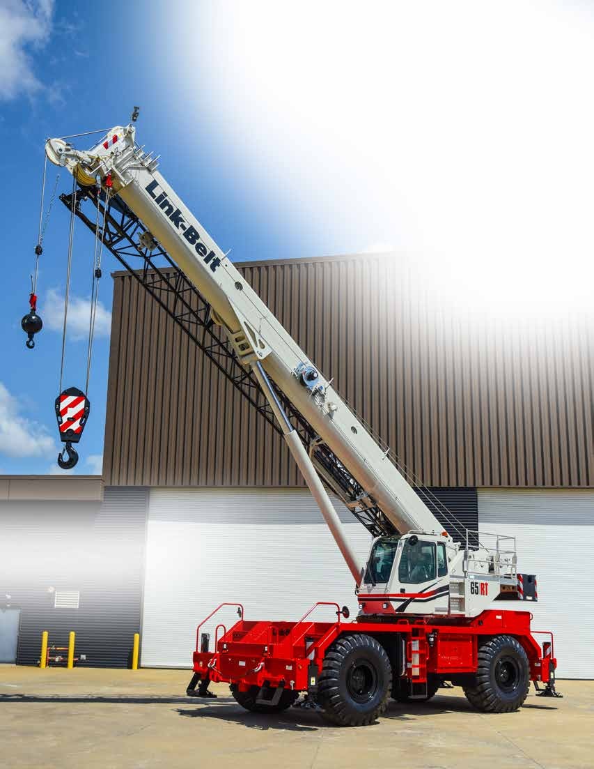Link-Belt 65|RT rough terrain crane on a jobsite